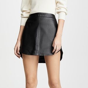 Black Faux Leather Skirt